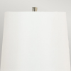 Nowoczesna lampa stołowa czarna salonowa z białym abażurem ASCENT ASCENT-TL-BLK-W Elstead Lighting polerowany nikiel